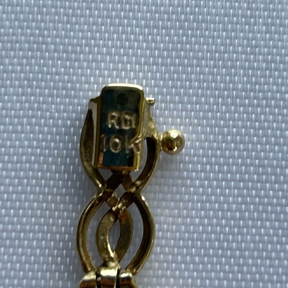 10K Yellow Gold Necklace and Bracelet Set, Celtic Art Nouveau design - Picture 5 of 10